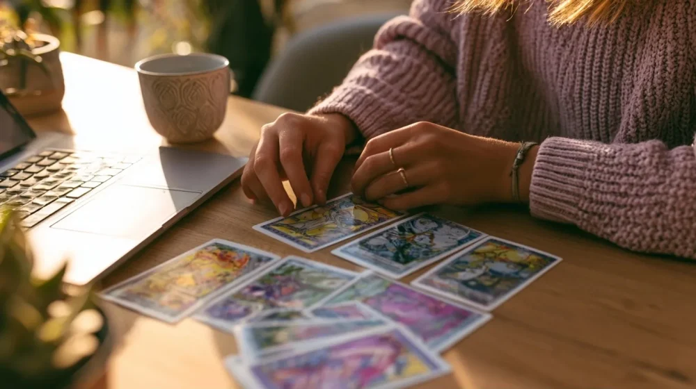 Se lancer à son compte : comment savoir si c’est le bon moment ? — tirage tarot sobre pour clarifier un projet entrepreneurial, ambiance premium professionnelle