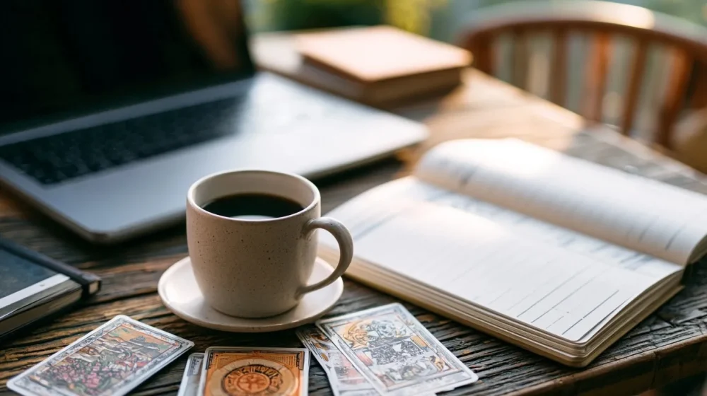 Ambiance toxique au travail : signes, causes et décisions à prendre — plan de décision professionnelle avec agenda et ordinateur portable, lumière naturelle, sentiment de reprise de contrôle
