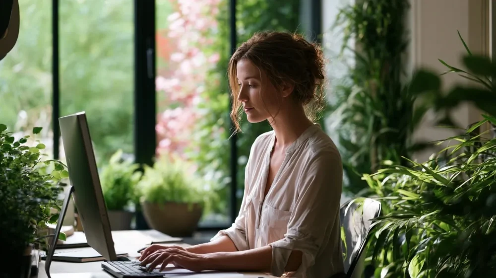 Avis sur la voyance professionnelle par email : pour quels profils ? — personne comparant une réponse écrite à un plan d’action professionnel, agenda, ordinateur, bureau lumineux