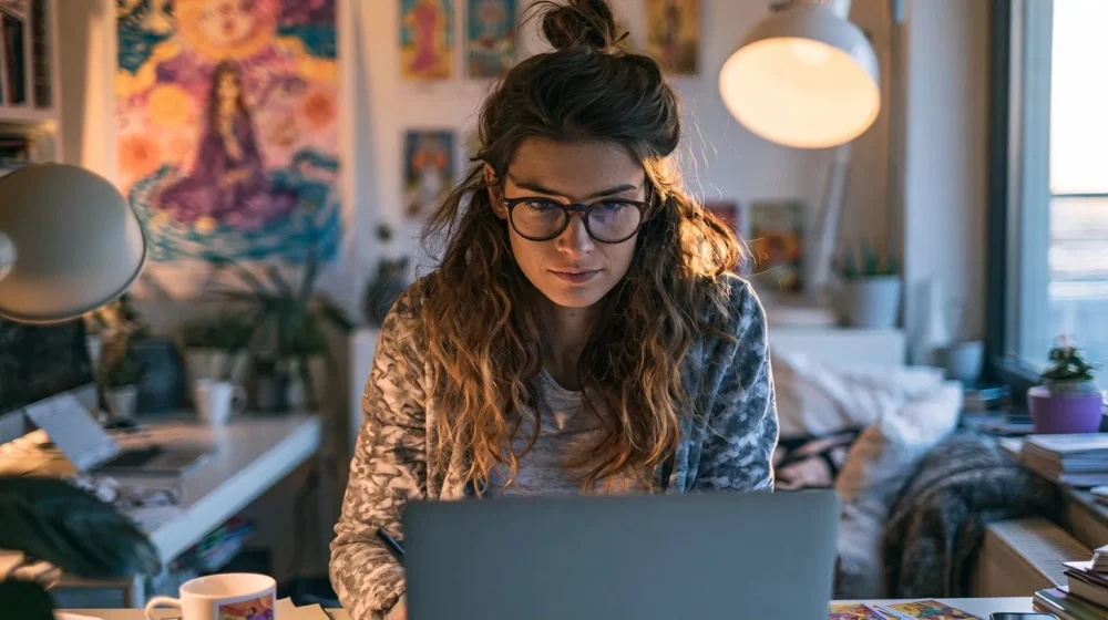 Comment poser une bonne question à un voyant professionnel — personne relisant une guidance professionnelle et notant une prochaine étape responsable, bureau lumineux