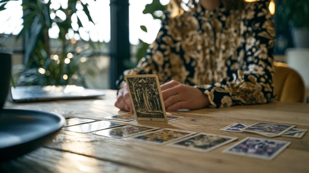 Surcharge mentale au travail : comment retrouver de la clarté — tirage tarot carrière sobre pour clarifier surcharge mentale et limites professionnelles, cartes discrètes
