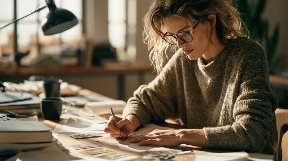 Tirage 3 cartes : dans quels cas est-il suffisant ? — personne transformant une réflexion en plan d action sur un bureau lumineux, cartes discrètes sans texte